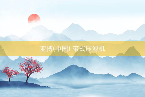 亚搏(中国) 带式压滤机